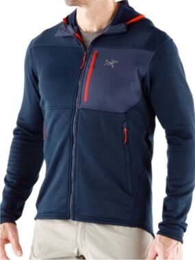 Arcteryx Fortrez Hoody Jacket Polartec
Fleece Lined Jacket Hooded Blue Size XL